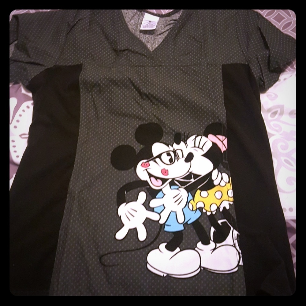 Mickey & Minnie scrub top